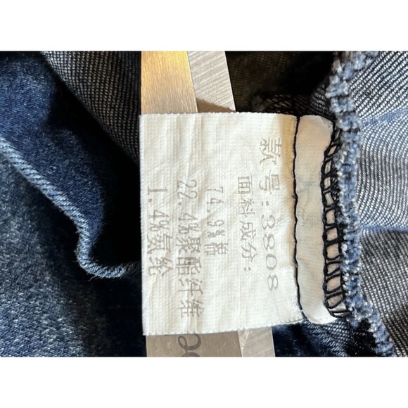 Chic Womens Denim Slim Cheongsam Collar Flared Sleeve Mermaid Dress Size Large - Picture 13 of 15